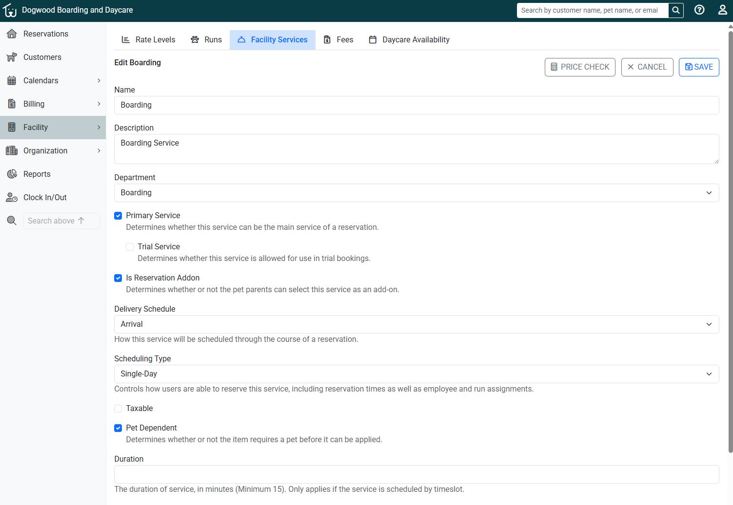 Example Boarding Service